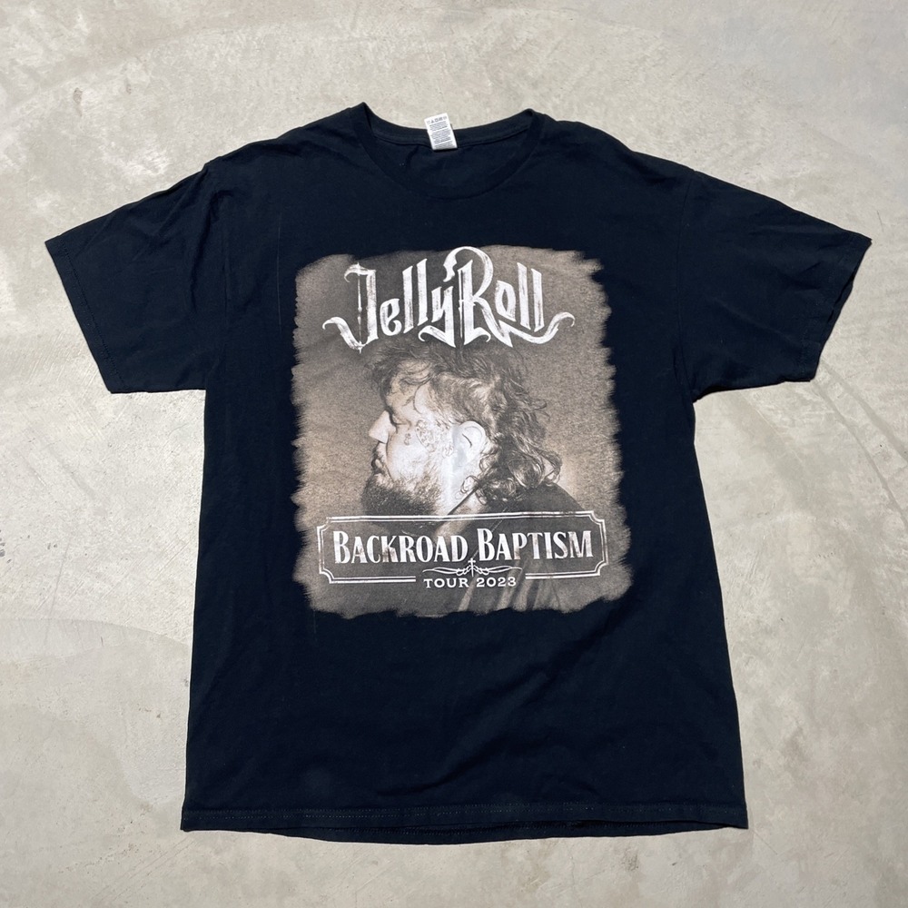 Jelly Roll Backroad Baptism Tour Concert 2023 Shirt SZ L Country Soul Music Art